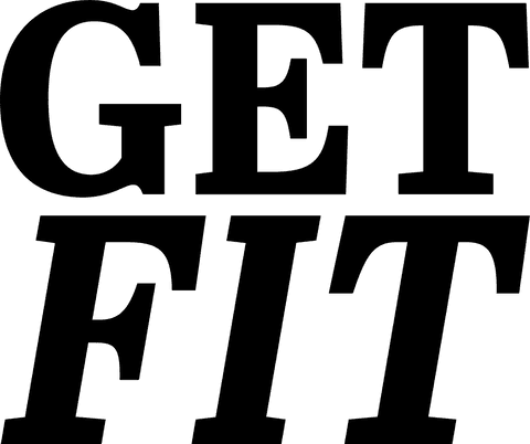 Get fit text on transparent background for fitness design