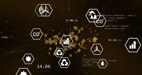 Renewable Energy Icons with Programming Code Concept - Download Free Stock Images Pikwizard.com