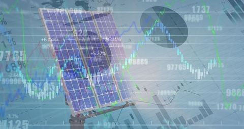 Solar Panel Financial Growth Green Energy Investment
