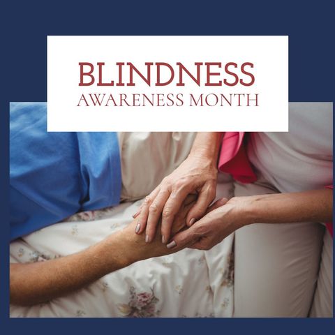 Blindness Awareness Month Conceptual Design with Supportive Hands - Download Free Stock Templates Pikwizard.com