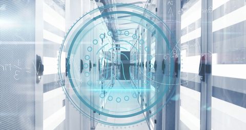 futuristic data center with holographic interface - Download Free Stock Images Pikwizard.com