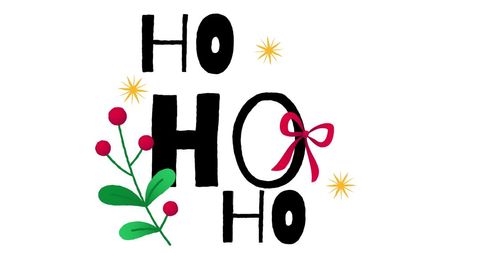 Festive Ho Ho Ho Design with Christmas Elements - Download Free Stock Images Pikwizard.com