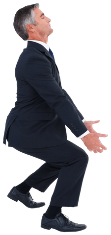 transparent image of businessman holding invisible object in suit - Download Free Stock Videos Pikwizard.com