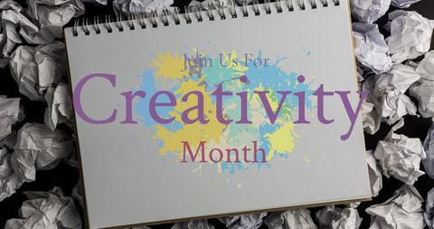 Creativity Month Invitation with Colorful Paint Splashes - Download Free Stock Images Pikwizard.com