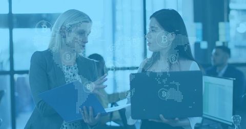 Business Professionals Discussing Digital Data and Technology