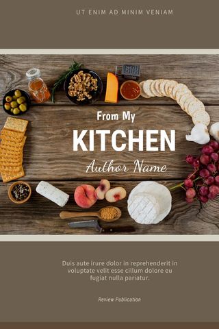 culinary book cover with fresh ingredients - Download Free Stock Templates Pikwizard.com