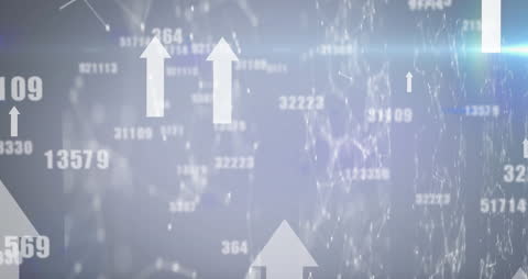 Digital Arrows and Networks in Futuristic Data Concept