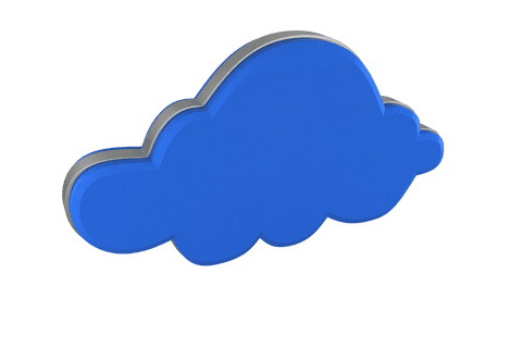 blue cloud symbol on transparent background - Download Free Stock Videos Pikwizard.com