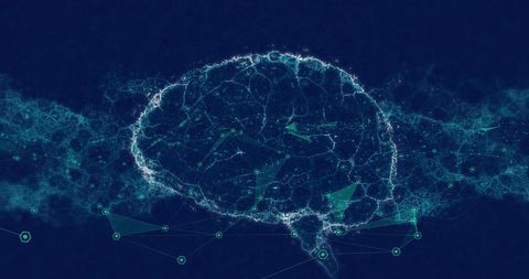 Digital Brain with Network of Global Connections - Download Free Stock Images Pikwizard.com