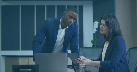 Diverse Business Collaboration in Contemporary Office