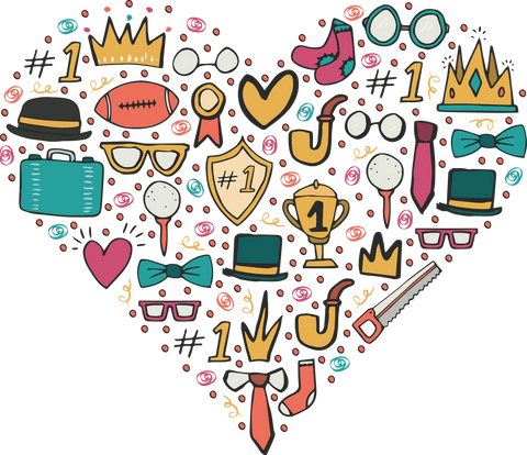 Heart Shape Montage with Colorful Symbols on Transparent Background - Download Free Stock Videos Pikwizard.com