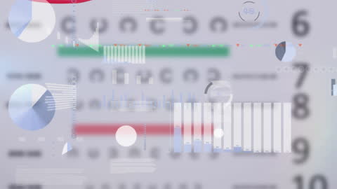 Digital Eye Exam Interface with Animated Graphs and Data