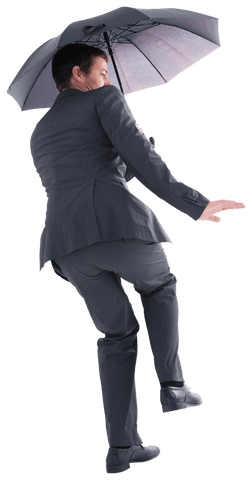 businessman twirling with umbrella transparent background - Download Free Stock Videos Pikwizard.com