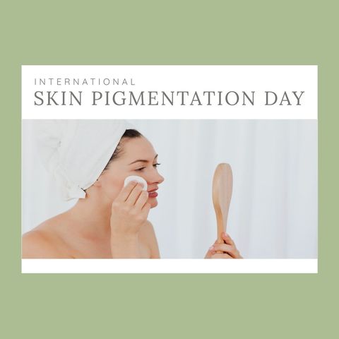 woman cleansing skin: international skin pigmentation day concept - Download Free Stock Templates Pikwizard.com