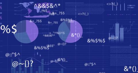 Data Processing Overlay on Digital Charts and Graphs - Download Free Stock Images Pikwizard.com