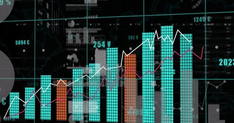 Dynamic Digital Charts and Financial Data Visualization - Download Free Stock Images Pikwizard.com