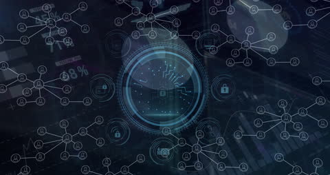 Digital Network Abstract with Data Connections