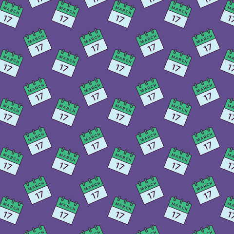 Seamless Transparent St. Patrick's Day Calendar Pattern Design - Download Free Stock Videos Pikwizard.com