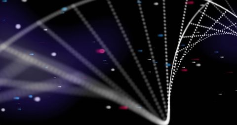 Digital Visualization of DNA Strand with Colorful Data Points - Download Free Stock Images Pikwizard.com