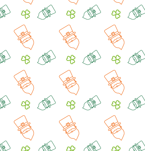 Seamless St. Patrick's Day Hat and Clover Pattern on Transparent Background - Download Free Stock Videos Pikwizard.com