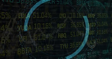 Digital Interface with Stock Market Data and Target Overlay - Download Free Stock Images Pikwizard.com