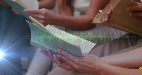 Woman Using Smartphone with Data Overlay Digital Concept