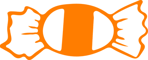 Flat Design Orange Candy Icon on Transparent Background - Download Free Stock Videos Pikwizard.com