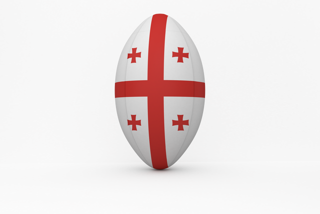 Transparent Rugby Ball with Georgia Flag Design - Download Free Stock Videos Pikwizard.com