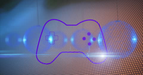 Gaming Technology Illumination with Gamepad Icon