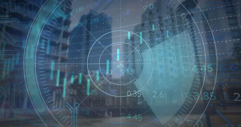 Digital Data Analysis Overlaying Urban Cityscape for Business Insights - Download Free Stock Images Pikwizard.com