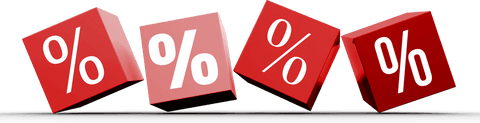 Row of Red Cubes Displaying Percentage Symbols on Transparent Background - Download Free Stock Videos Pikwizard.com