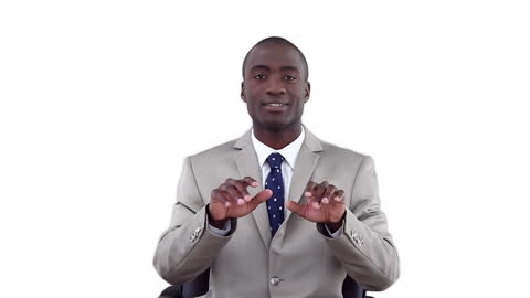 Businessman Engaging with Virtual Technology Interface