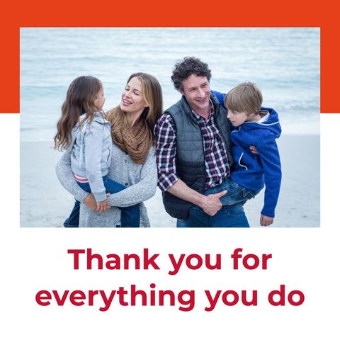 Family Appreciation By Sea On Thank You Day