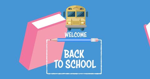 Back to School Education Concept with School Bus and Books - Download Free Stock Images Pikwizard.com