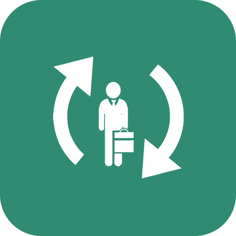 Transparent Businessman Icon with Arrows on Green Background - Download Free Stock Videos Pikwizard.com