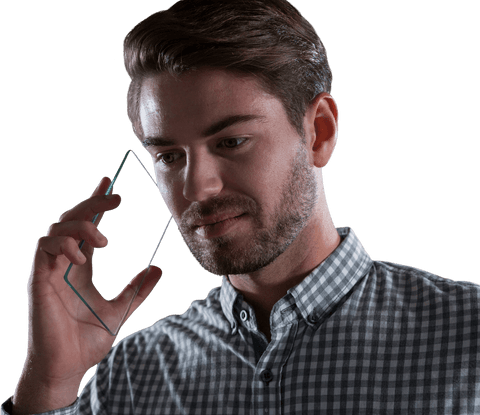 innovative concept: man using transparent smartphone - Download Free Stock Videos Pikwizard.com