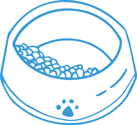Transparent Blue Pet Food Bowl Illustration with Paw Print - Download Free Stock Videos Pikwizard.com