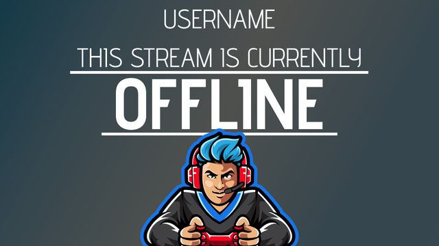 Colorful Stream Offline Banner with Gamer Avatar - Download Free Stock Templates Pikwizard.com