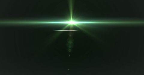 Futuristic Green Light Burst in Dark Background