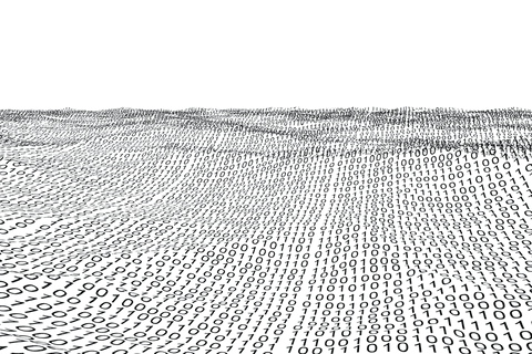 Digital Landscape with Binary Code on Transparent Background - Download Free Stock Videos Pikwizard.com