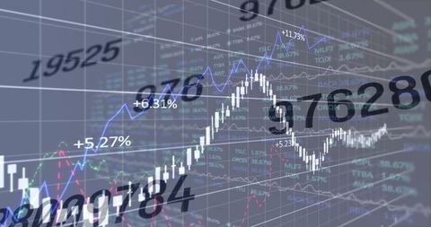 Dynamic Financial Market Analysis with Graphs and Numbers Overlay - Download Free Stock Images Pikwizard.com