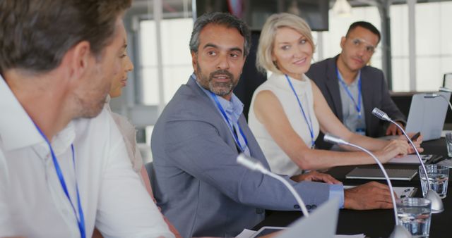 Diverse Business Professionals Engaged in Conference Meeting - Download Free Stock Images Pikwizard.com