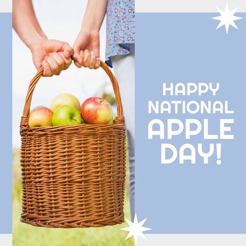 celebrating national apple day with harvest basket - Download Free Stock Templates Pikwizard.com