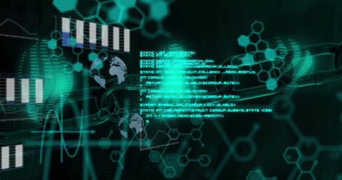 Futuristic Financial Data Processing with Global Interface - Download Free Stock Images Pikwizard.com