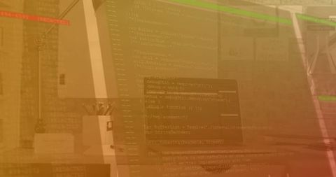 Digital data processing on office desk computer