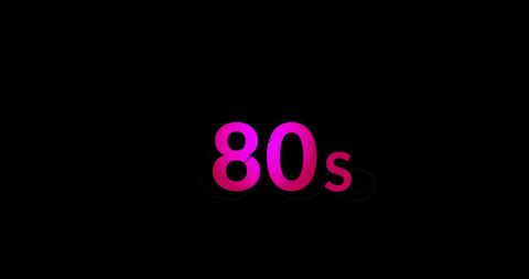 Bold Neon 80s Text on Black Background - Download Free Stock Images Pikwizard.com