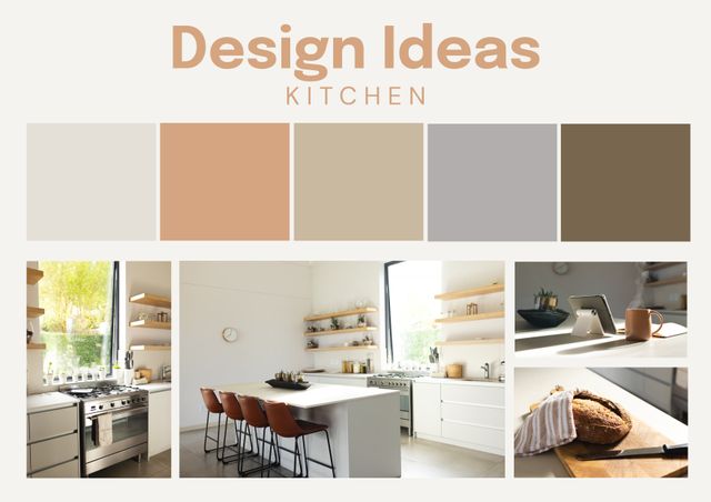 Modern Kitchen Design Ideas with Neutral Color Palette - Download Free Stock Videos Pikwizard.com