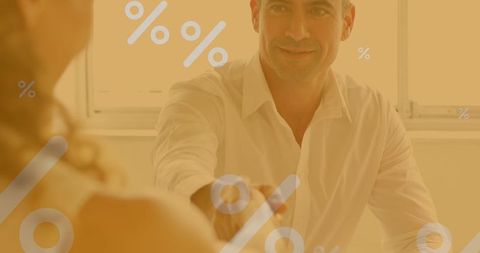 Smiling Professional With Businesswoman Sharing Documents