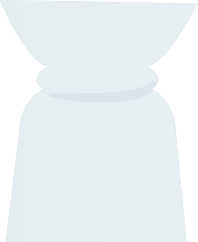 Transparent hourglass vessel sculpture minimalist design