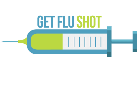 Flu shot promotion with transparent background for awareness campaigns